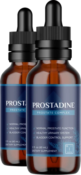 Two bottles of Prostadine drops, a 60-day supply